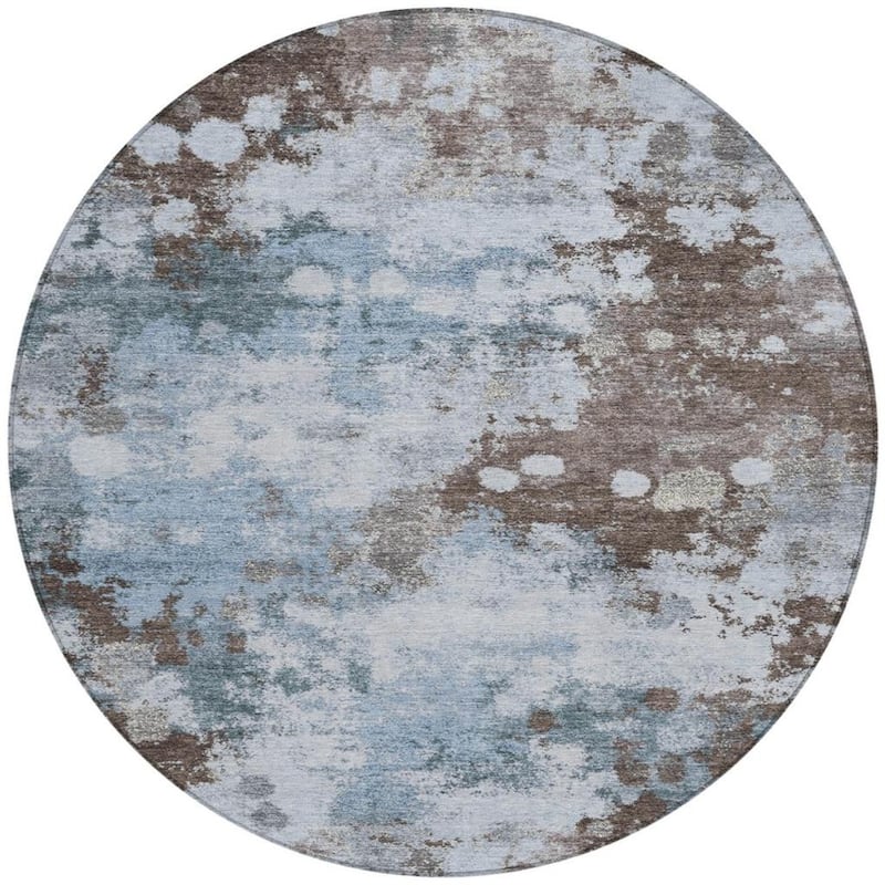 HomeRoots Abstract Transitional Rectangle Outdoor Rug