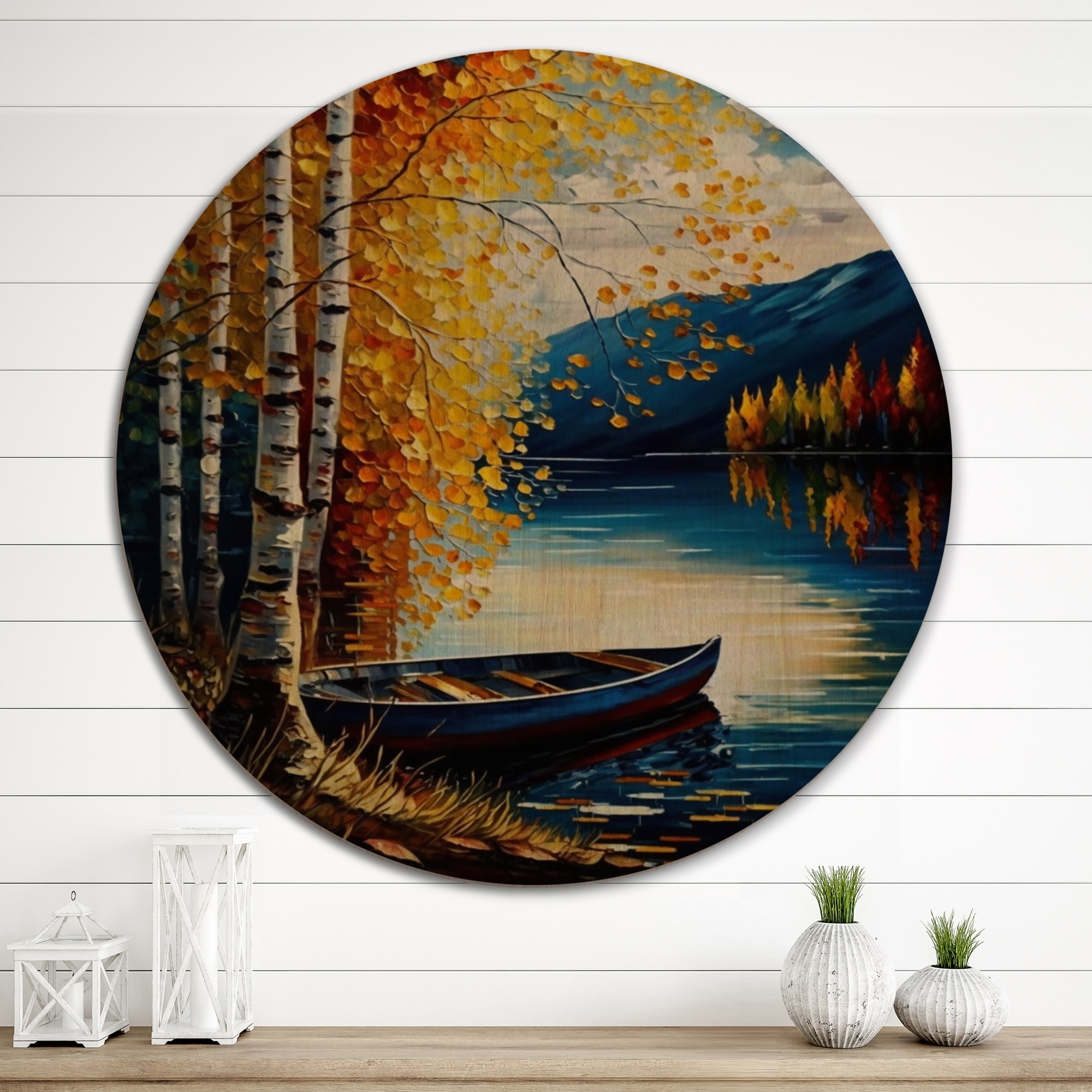 Wall Mural Small wooden boat