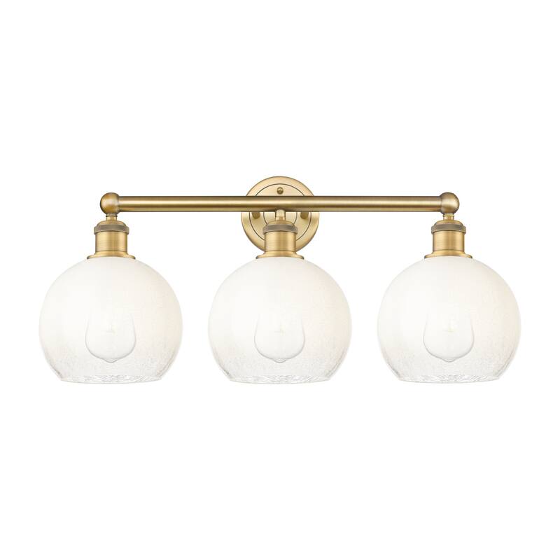 Innovations Lighting Endless Possibilities Edison - Brookhaven Globe - 3 Light 26" Bath Vanity Light - Brushed Brass/Opal
