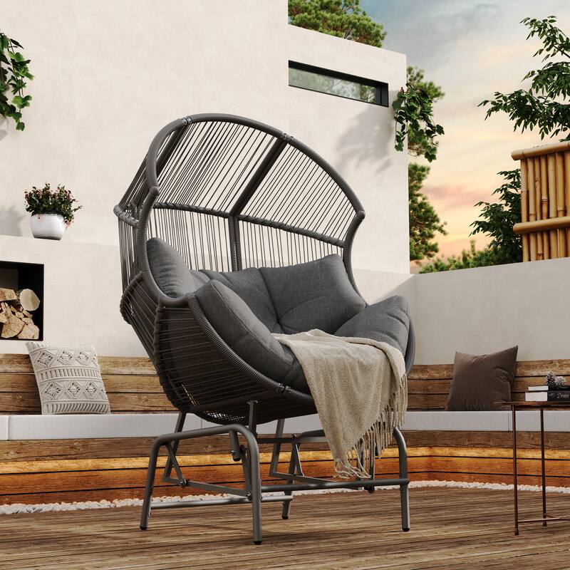 Outdoor Wicker Glider Chair
