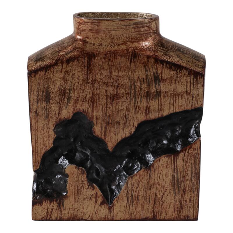 Artistic Table Vase with Fractured Finish for Home Decor