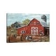preview thumbnail 1 of 7, iCanvas "Red Country Barn" by Marie Elaine Cusson Canvas Print