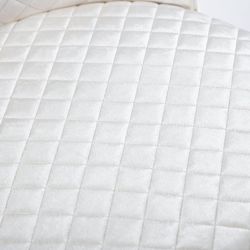 Chrome Finish Glam Dining Set Table and White Chairs