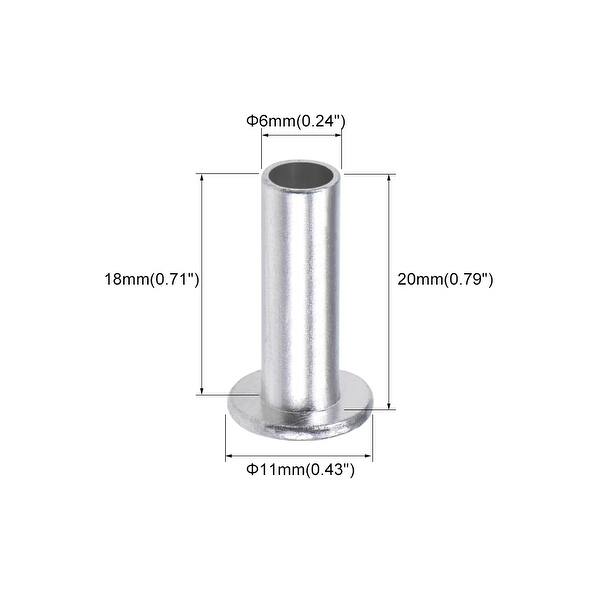 Shower Rivets 25Pcs Aluminum Flat Head Semi-Tubular Rivets Silver Tone - Bed Bath ...