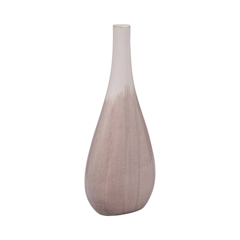 Sagebrook Home Valdiva Stoneware Vase - White, Novelty, Ombre, Elegant Home Accent in Stoneware Color