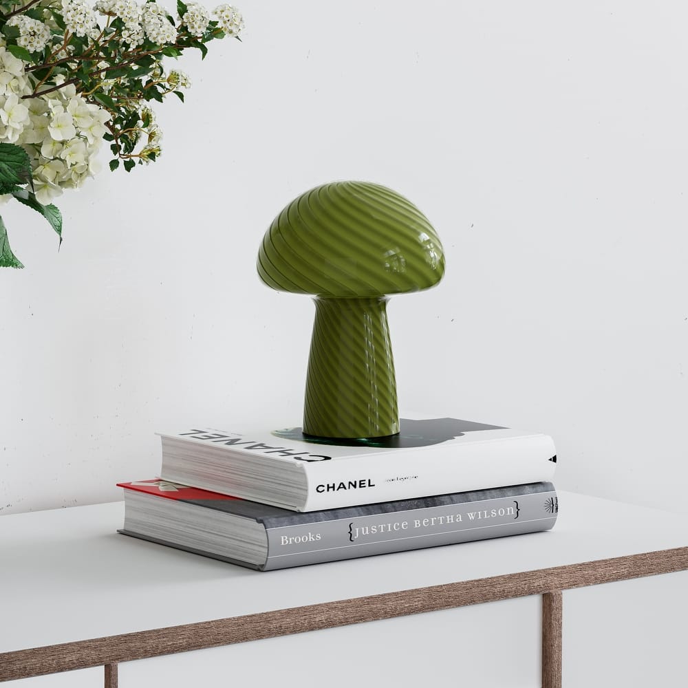 Modern Glass Mushroom Bedside Table Lamps
