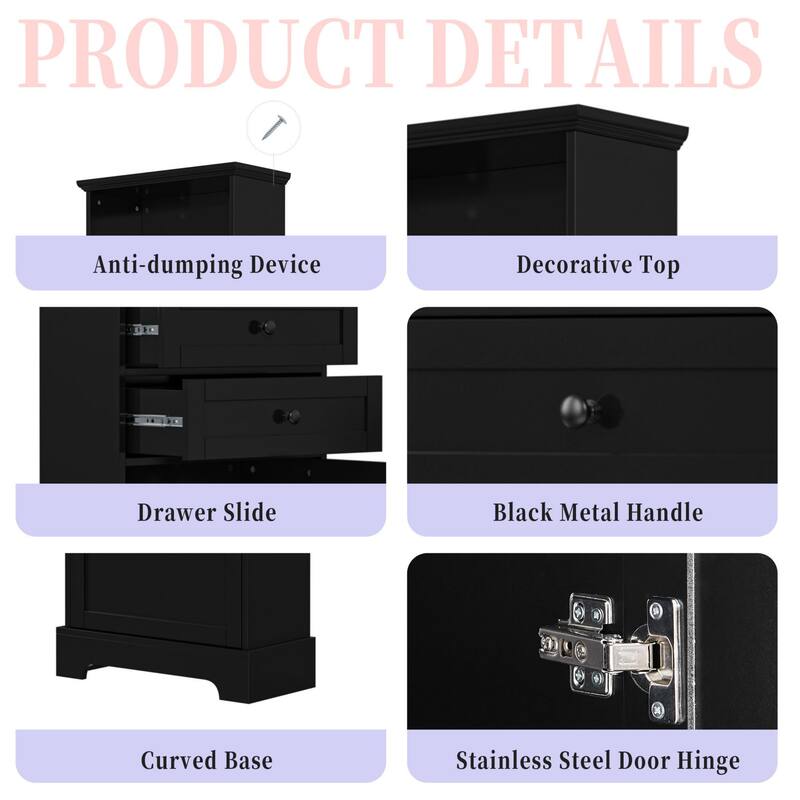 Bathroom High Storage Cabinet