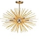 preview thumbnail 5 of 8, Lorena Sputnik Shiny Chrome and Frosted Brass Industrial Chandelier