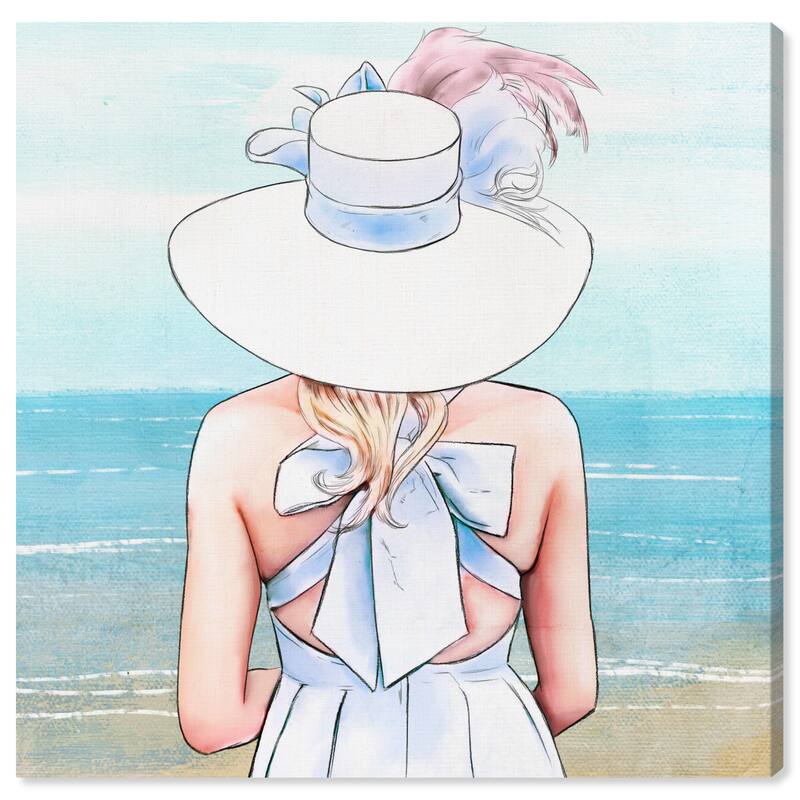 Wynwood Studio Canvas Fashion and Glam Lady of the Sea Blue and Turquoise Nautical & Coastal Wall Art Canvas Print