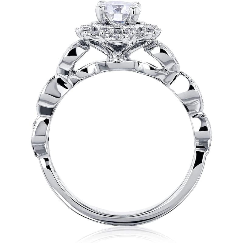 Annello by Kobelli 10K Gold Moissanite The Floral Spring Ring (HI/VS, HI/I)