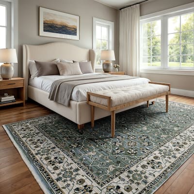 Style Haven Kellan Floral Oriental Blue/ Green Area Rug