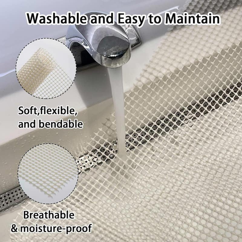 Non-Slip Gripper Mat Floor Protector Indoor Area Rug Pad - Beige