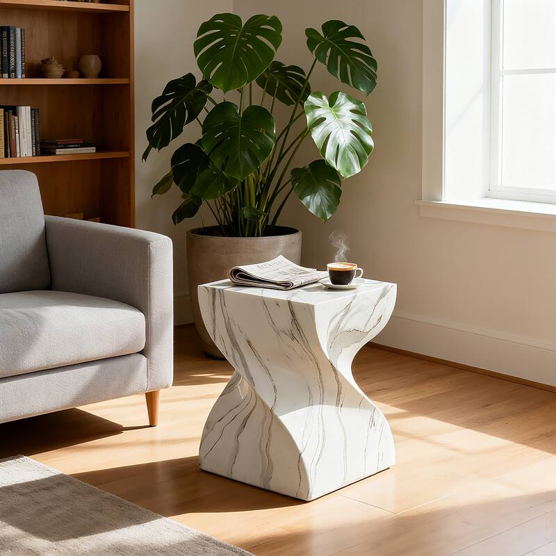 Cement Outdoor End Tables for Patio