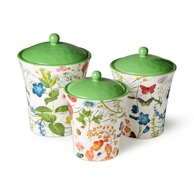 Certified International Greenhouse Canisters, Set of 3