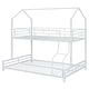 preview thumbnail 35 of 43, Metal House Bunk Bed, Twin over Full