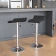 preview thumbnail 1 of 73, 2 Pack Contemporary Vinyl Adjustable Height Barstool with Solid Wave Seat - 15"W x 15"D x 25.5" - 34"H Black