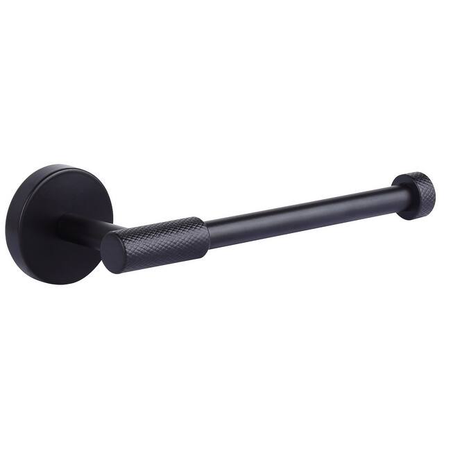 Canarm BA108A07 Varen Wall Mounted Euro Toilet Paper Holder - Matte Black