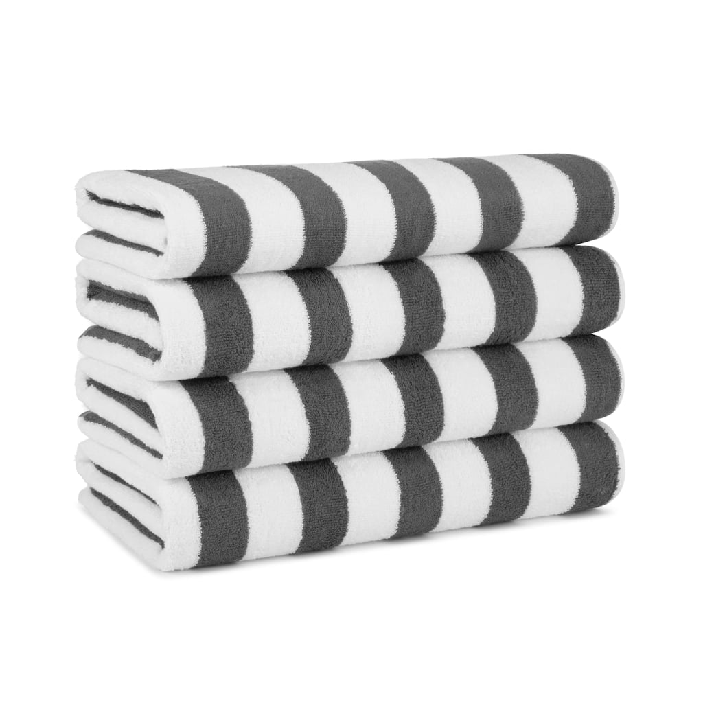 Arkwright Cali Cabana Beach Towels Pack of 4 100% Ring Spun Cotton Large Soft Quick Dry Pool Towel, Perfect for Hotel 30 x 60 in