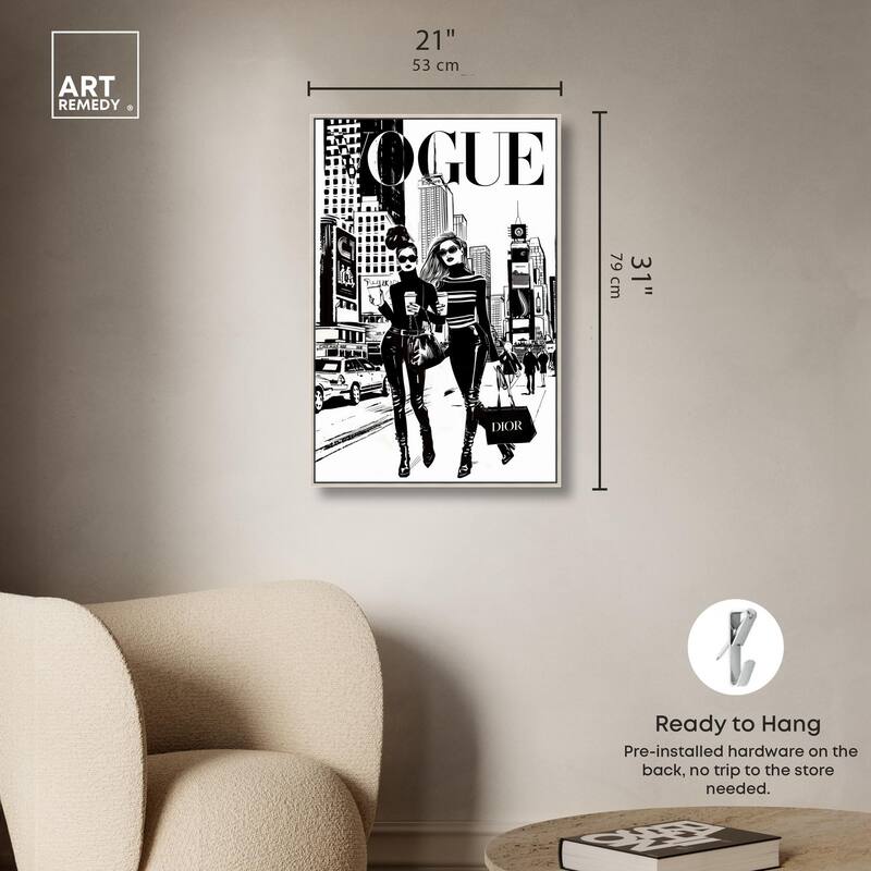 Shopping Gals Cover II Canvas by Art Remedy