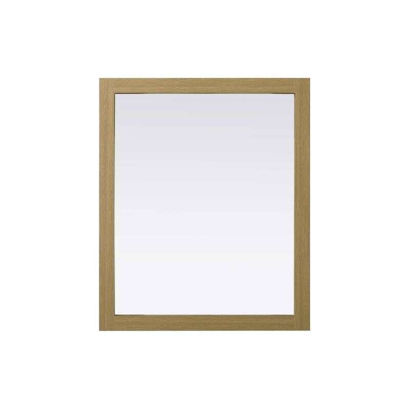 Solene Wooden Rectangle Mirror (24-30 x 36 in.) - Honey Brown - 30" x 36"