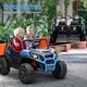 preview thumbnail 5 of 24, Qaba 24V 2 Seater Ride on UTV for Kids, 5MPH 7AH Big Battery Powered Electric Car with Remote Control, 3 Speeds, Blue