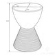 preview thumbnail 58 of 143, Boyd Round Side Table with Ribbed Design Base - Accent Hourglass End Table with Removable Lid for Living Room & Bedroom