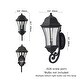 preview thumbnail 3 of 5, 27" Outdoor Wall Lantern with Dusk-to-Dawn Sensor