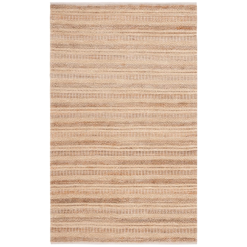 SAFAVIEH Handmade Natura Erella Transitional Wool Rug - 4' x 6' - Natural/Beige