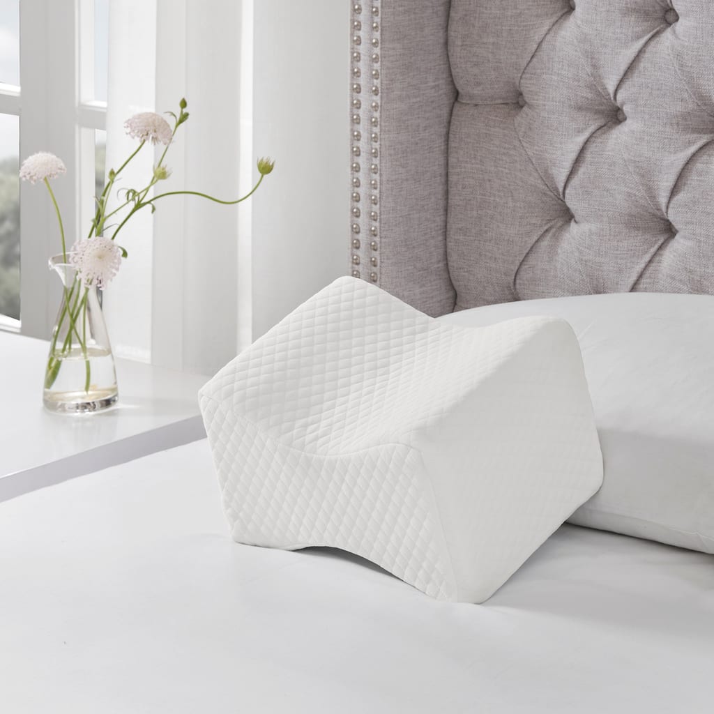 Madison Park Memory Foam White Knee Pillow