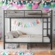 preview thumbnail 2 of 10, Queen Over Queen Metal Bunk Bed with Ladder and Slats Support for Adults Teens