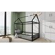 preview thumbnail 9 of 28, Twin Size Metal Bed House Bed Frame with Fence