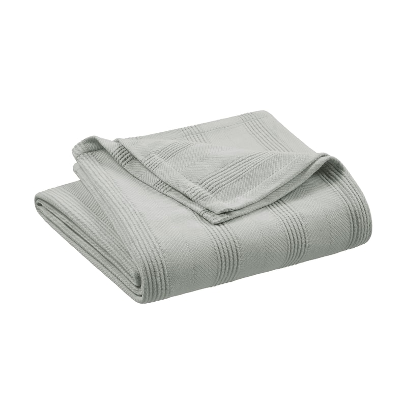 Vellux Cotton - Soft Lightweight Breathable All Season Blanket - King - Grey