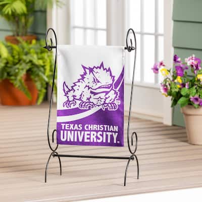 Texas Christian University Burlap Flag Garden Size
