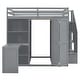 preview thumbnail 6 of 14, Elegant Full Size Bunk Bed with Storage Wardrobe and Shelves, Versatile Bed with Built-In Desk Beneath the Bed