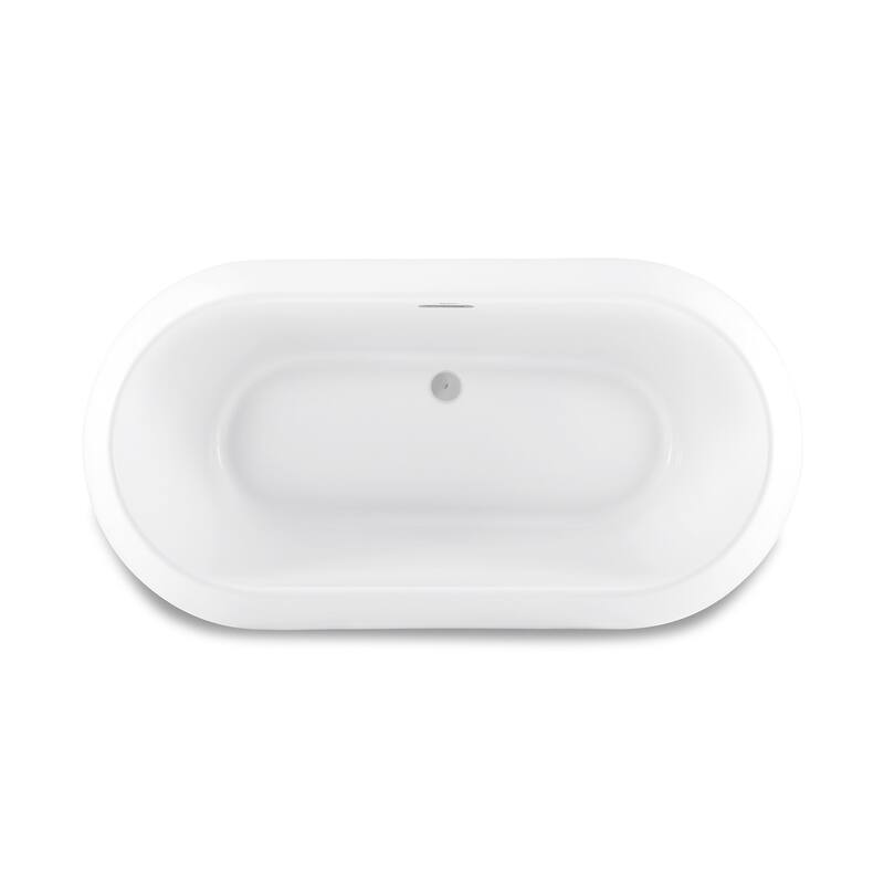 Swiss Madison Plaisir 63" Free Standing Acrylic Tub with Center Drain