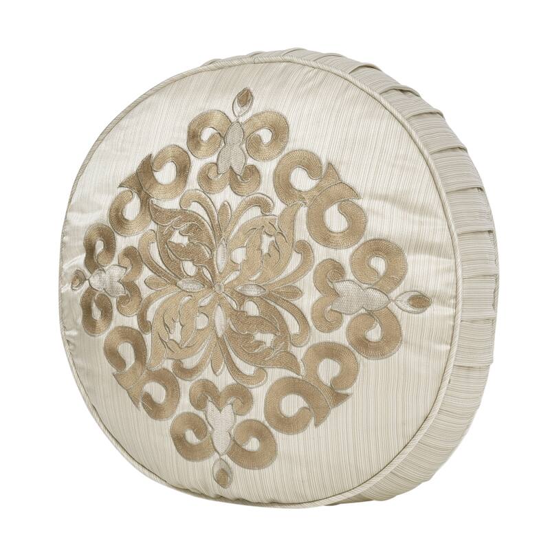 J. Queen New York Amaretto Round Decorative Throw Pillow