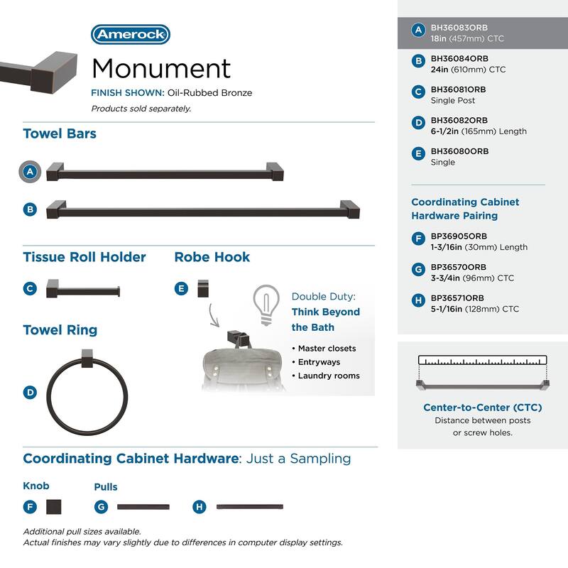 Amerock Monument Bathroom Towel Bar