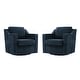preview thumbnail 70 of 101, Modern Swivel Upholstered Armchair Accent chair Set of 2