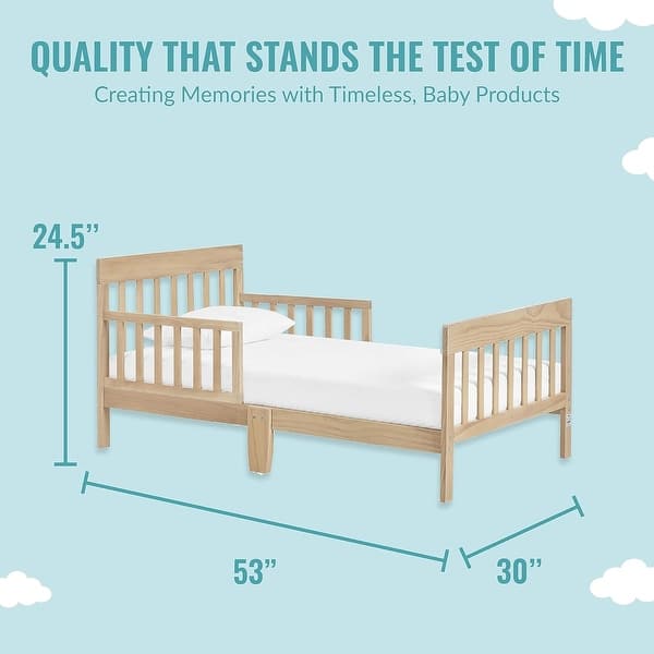 dimension image slide 5 of 6, Dream On Me Finn Toddler Bed