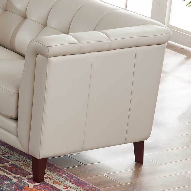 Hydeline Arvo Top Grain Leather Sofa and Loveseat Set with Feather, Memory Foam and Springs