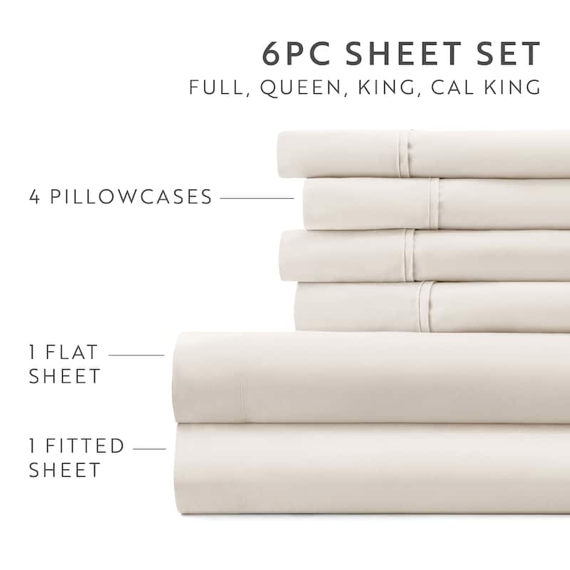 Becky Cameron Double Brushed Deep Pocket 6 Piece Sheet Set