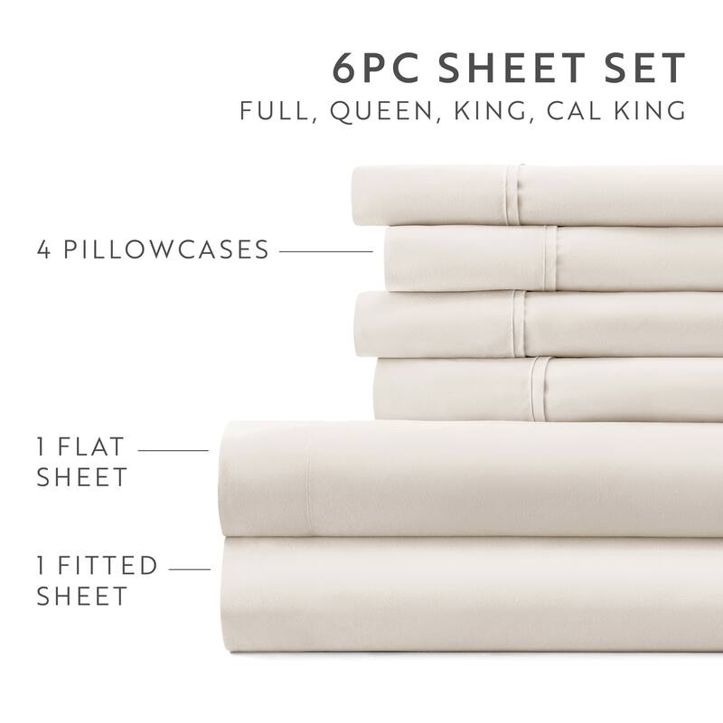 Becky Cameron Double Brushed Deep Pocket 6 Piece Sheet Set