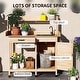 preview thumbnail 12 of 25, Outsunny Potting Bench Table with Faucet, Sink, Hooks and Storage Cabinet, Outdoor Prep Table Gardening Bench