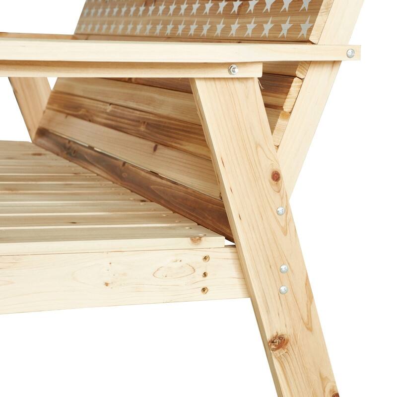 Patio Festival 2-Piece Outdoor Wood Loveseat Conversation Set