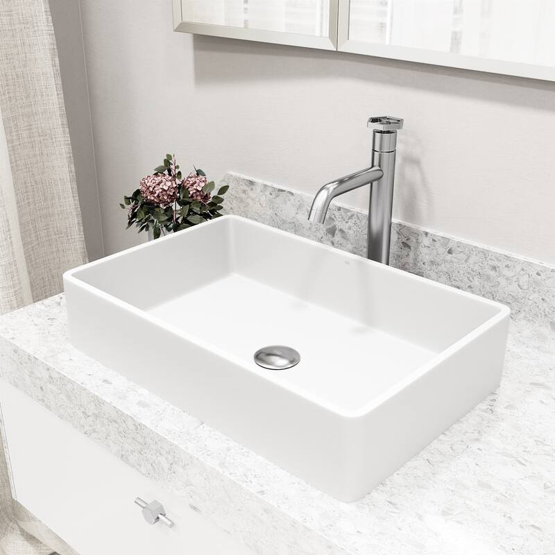 VIGO Ruxton 12" H Single Handle Single Hole Bathroom Vessel Faucet