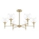 preview thumbnail 8 of 12, Hunter Xidane Metal and Glass Orb Chandelier - Entry, Kitchen or Dining Room Table, Bedroom - Mid-Century Modern, Transitional