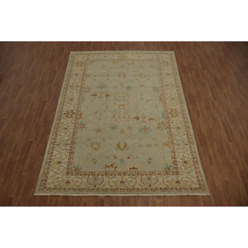 Hand Knotted Oriental 100% Wool Carpet Traditional Floral Greys & Charcoal Ziegler Area Rug - 12' 1'' X 8' 6''