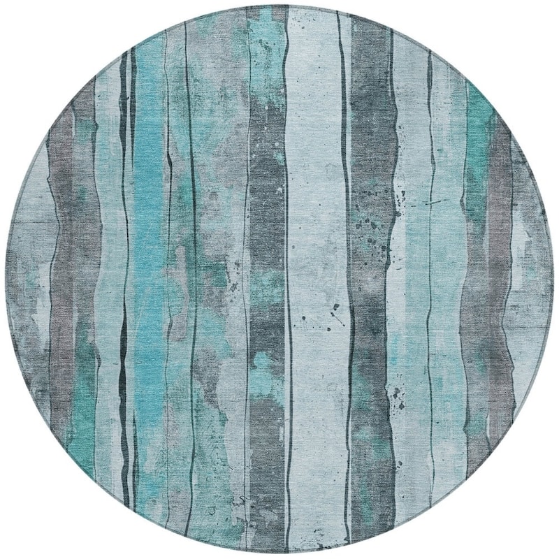 HomeRoots Striped Transitional Rectangle Outdoor Rug