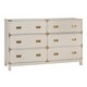 preview thumbnail 19 of 22, Kedric 6-Drawer Gold Accent Dresser by iNSPIRE Q Bold White