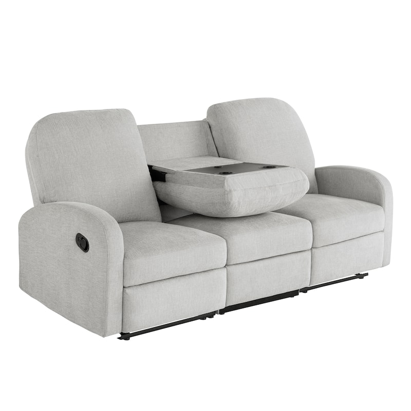 Relax-A-Lounger Parker Reclining Sofa in Woven Polyester Fabric